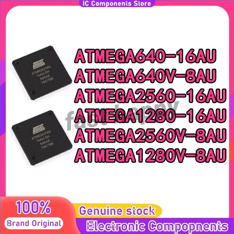 ATMEGA640-16AU ATMEGA640V-8AU ATMEGA1280-16AU ATMEGA1280V-8AU ATMEGA2560V-8AU ATMEGA2560-16AU ATMEGA IC MCU Chip TQFP-100