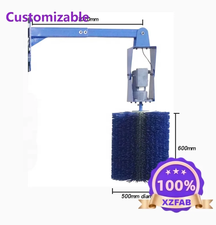 Factory Direct 2026 Factory Yellow Nylon Bristles Cow Massage Brush Vertical Automatic Rotating Induction Livestock Cleaning Cow