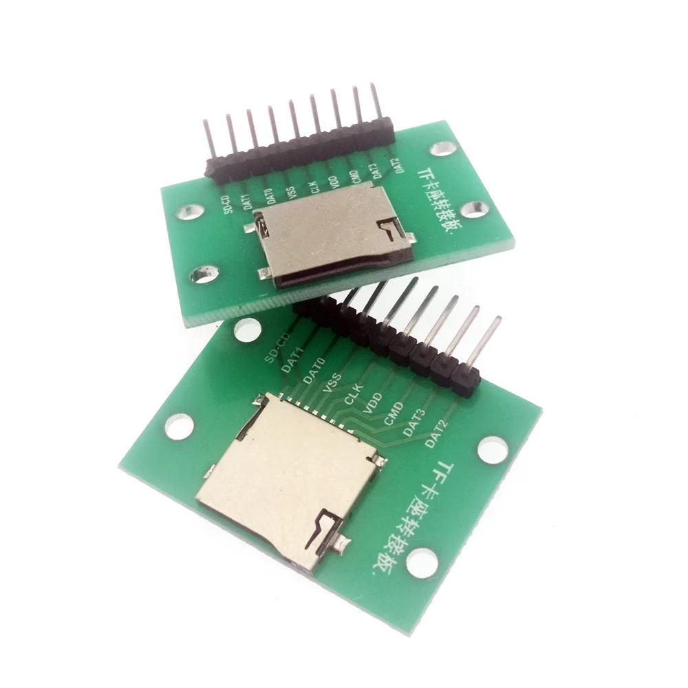 9P 10Pin Self Elastic Card Holder T-Flash SD Card Holder Micro SD PCB Transfer test board module TF Card Holder Adapter Board