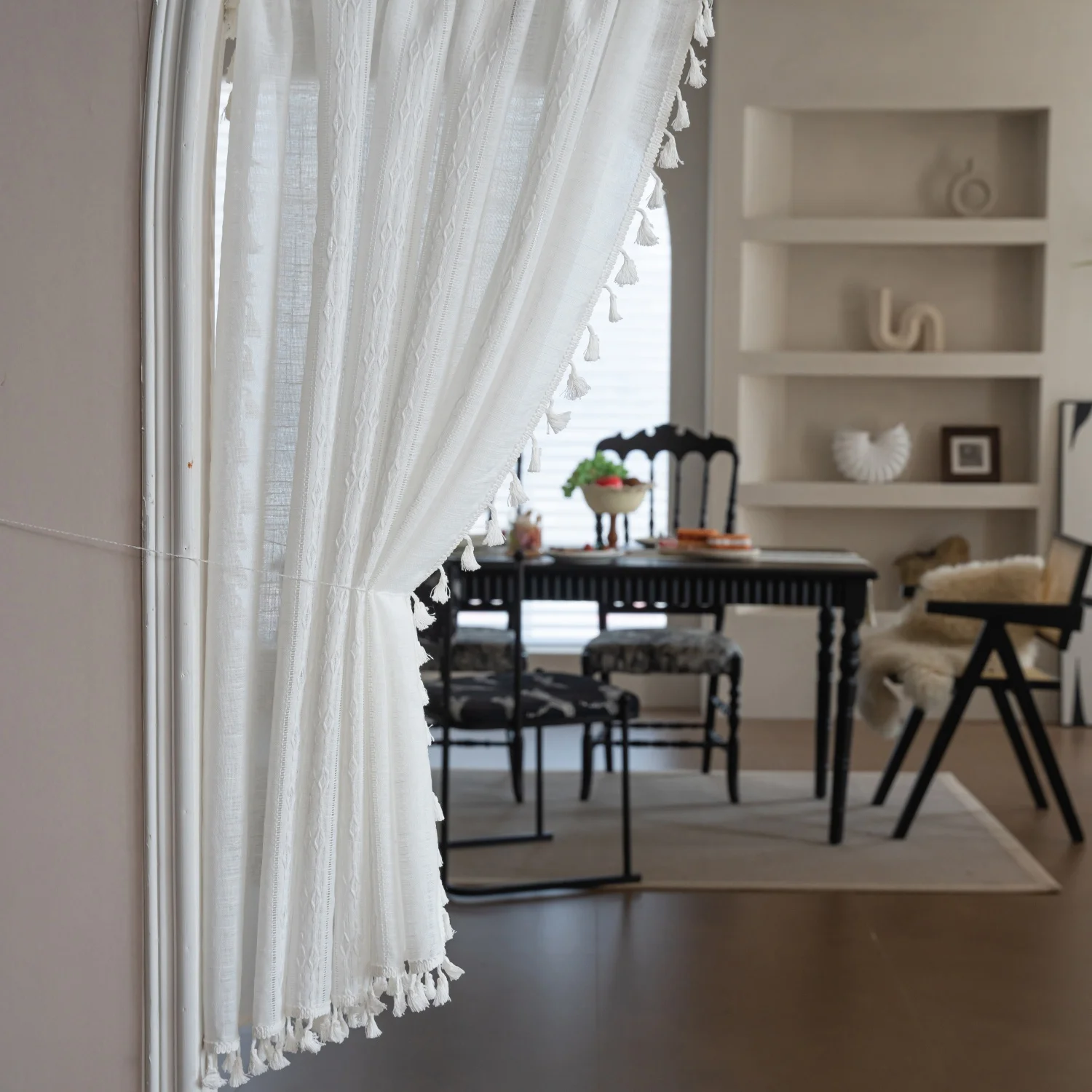 White Sheer Curtain…