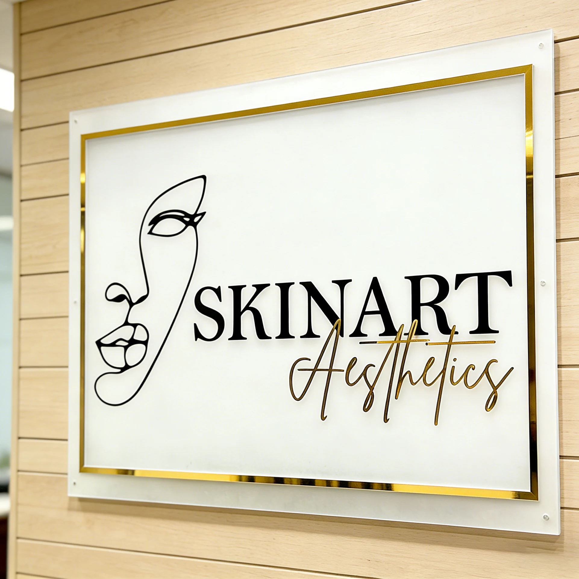 Custom Wall Decorations Signboard 3D Acrylic Wall Sign for Business Logo Sign Beauty Salon Logo Personalized Logo Wall Sign