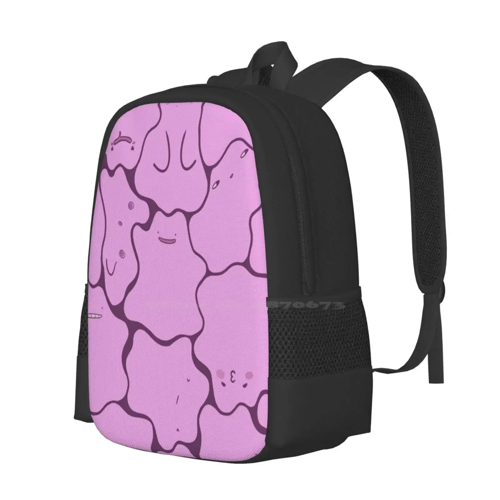 Ditto Pattern (No Shiny) Hot Sale Schoolbag Backpack Fashion Bags Ditto Pattern Continuous Blob Faces Silly