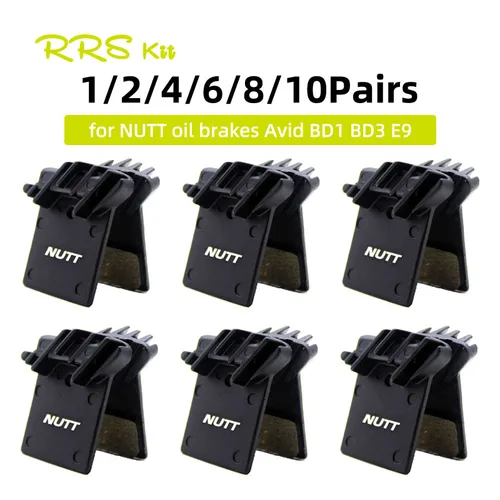Pastillas de freno de disco hidráulico de bicicleta con disipación de calor NUTT, pastillas de freno de disco de resina semimetálica para freno de aceite NUTT Avid BD1 BD3 E9