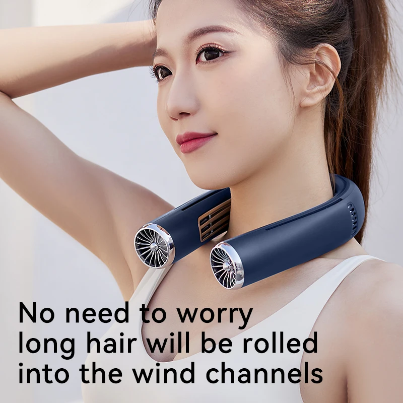 جديد في الهواء الطلق قوي معلق الرقبة تكييف الهواء مروحة أشباه الموصلات تبريد الرقبة مروحة نماذج قابلة للشحن مروحة الرقبة المحمولة