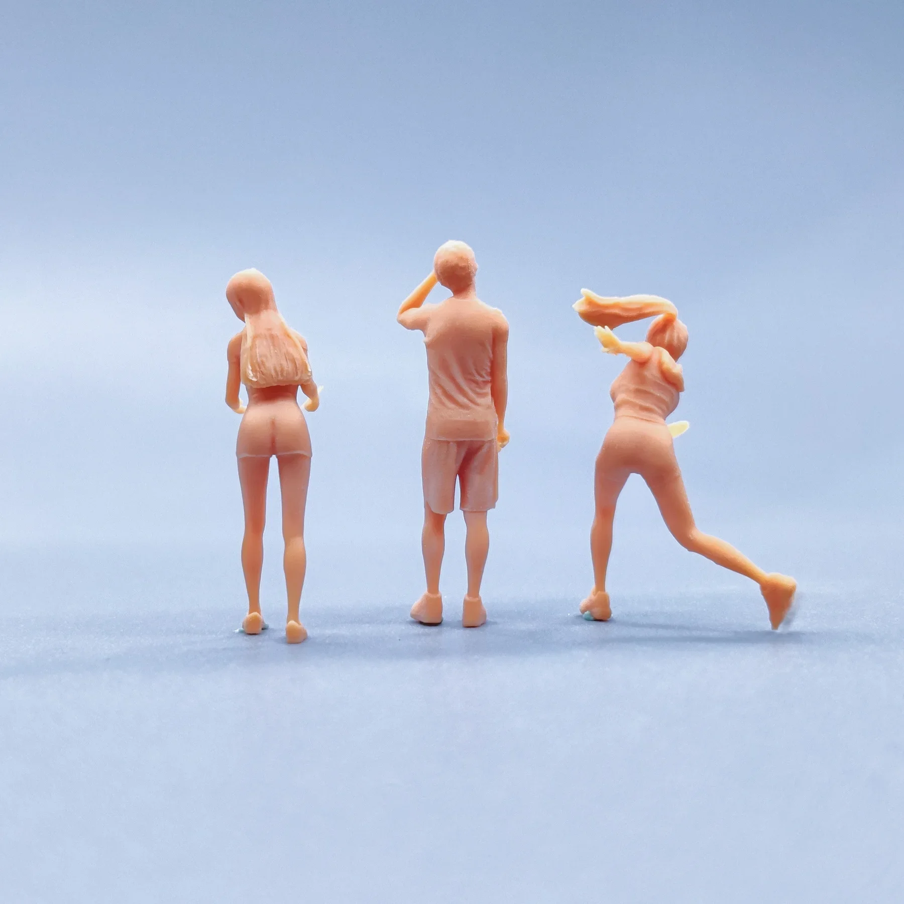 Jogadores De Tênis De Mesa De Resina Estatuetas, Miniaturas Sem Cor, Diorama, Figuras Pintadas À Mão, V333, V334, V335, 1:64, 1/50, 43