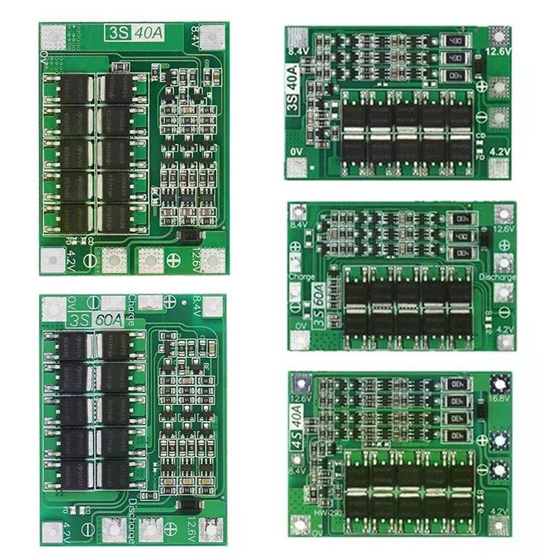 3S 4S 40A 60A Li-ion Lithium Battery Charger Protection Board 18650 BMS For Drill Motor 11.1V 12.6V/14.8V 16.8V Enhance Balance - view 3