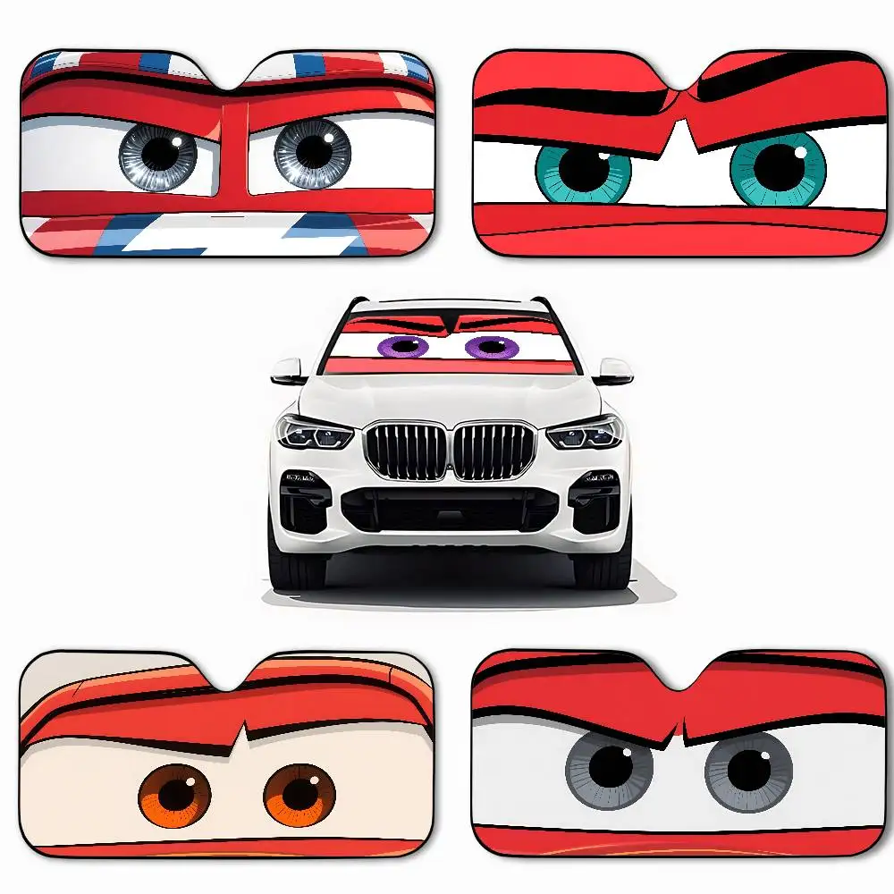 

Милый автомобильный солнцезащитный козырек с мультяшными глазами, автомобильный солнцезащитный козырек, универсальный складной козырек на ветровое стекло