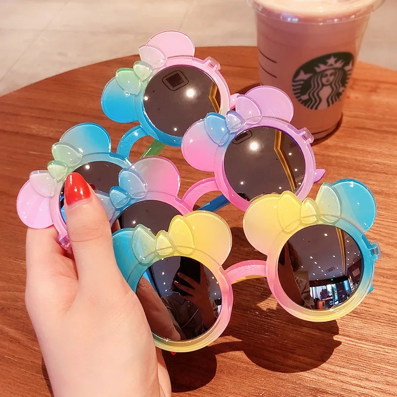 Summer Fashion Cute Children's Sunglasses Gradient Colored Cartoon Boy and Girl Kids Sunscreen Sun Visors Eyeglass To Outdoor