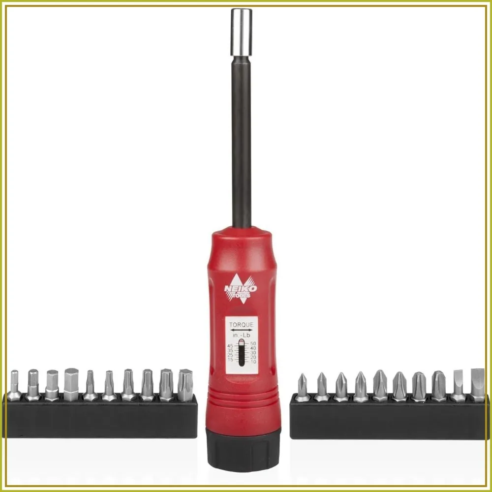 Adjustable Torque Screwdriver Set with Hex Bits