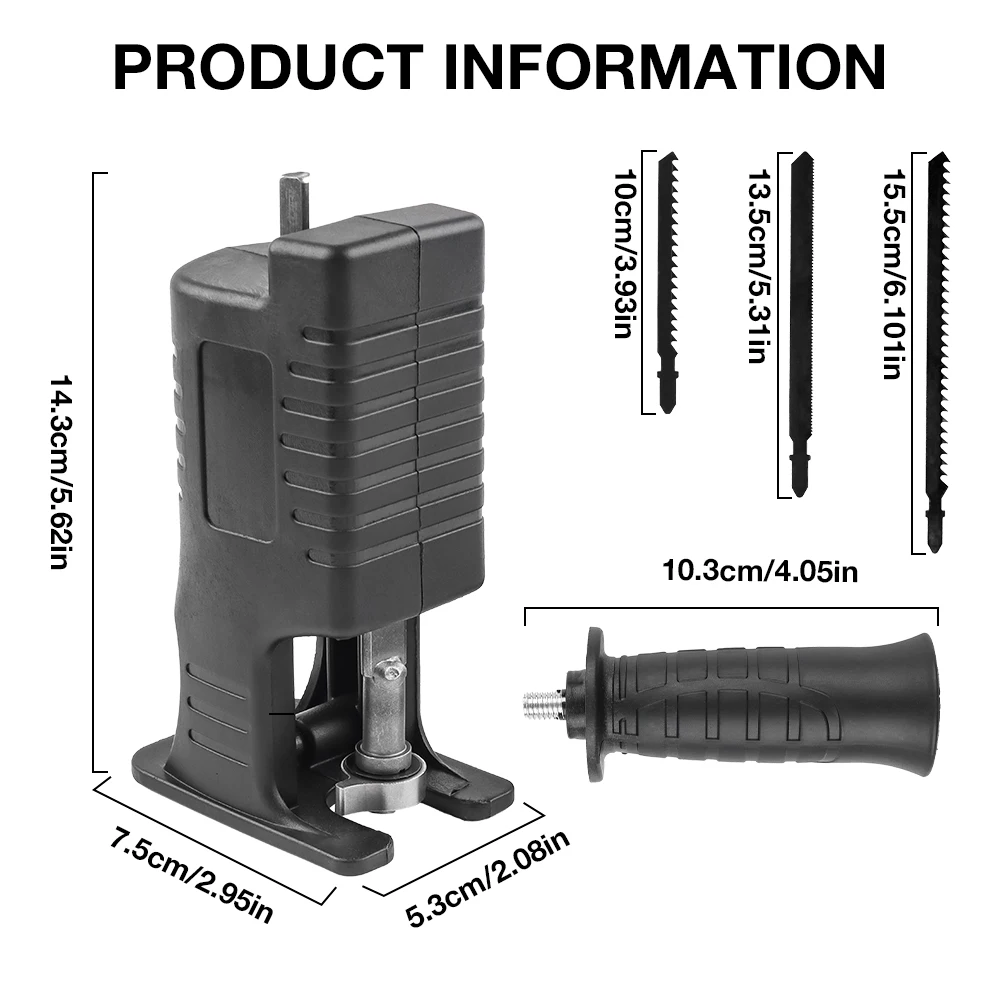 Reciprocating Saw Adapter,Home Electric Drill Converted To Electric Saw Converter,High-quality Multi-functional Woodworking Tool