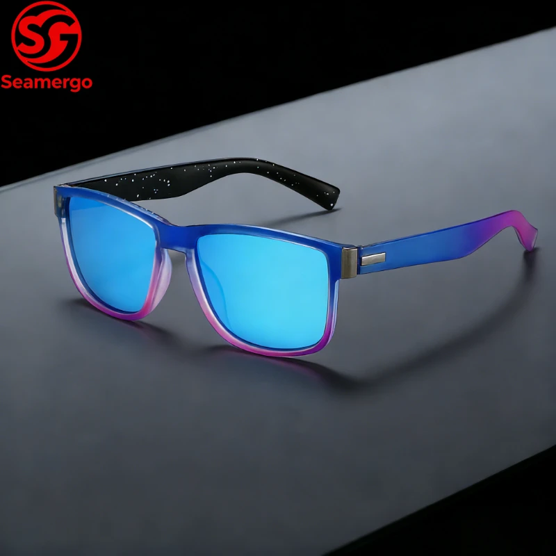 

Мужские модные квадратные поляризованные солнцезащитные очки, женские трендовые ослепительные цвета, спортивные солнцезащитные очки для верховой езды, Walk The Show