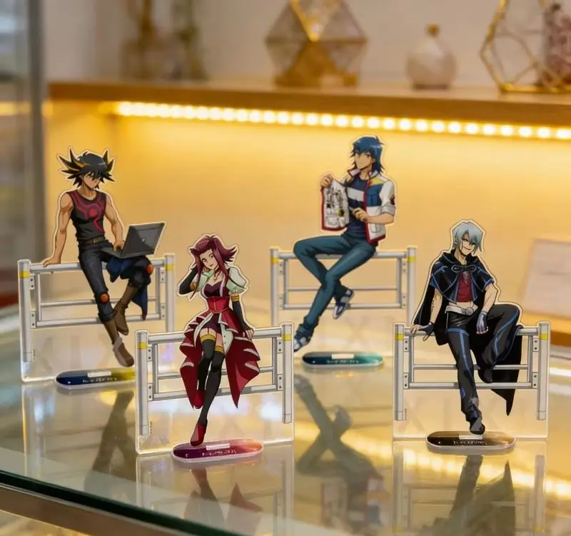 Game Yu-Gi-Oh! 5D's Anime Stand Plate Cosplay Bruno/Akiza Izinski Acrylic Stand Desktop Decoration Series About 15cm Ornament