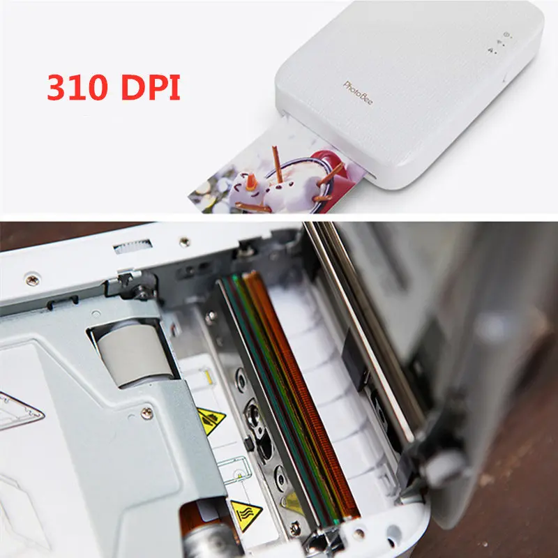Papel fotográfico adhesivo PHOTOBEE, Cartucho todo en uno para impresora fotográfica, impresión sin tinta, impresión Android e IOS, 36 hojas