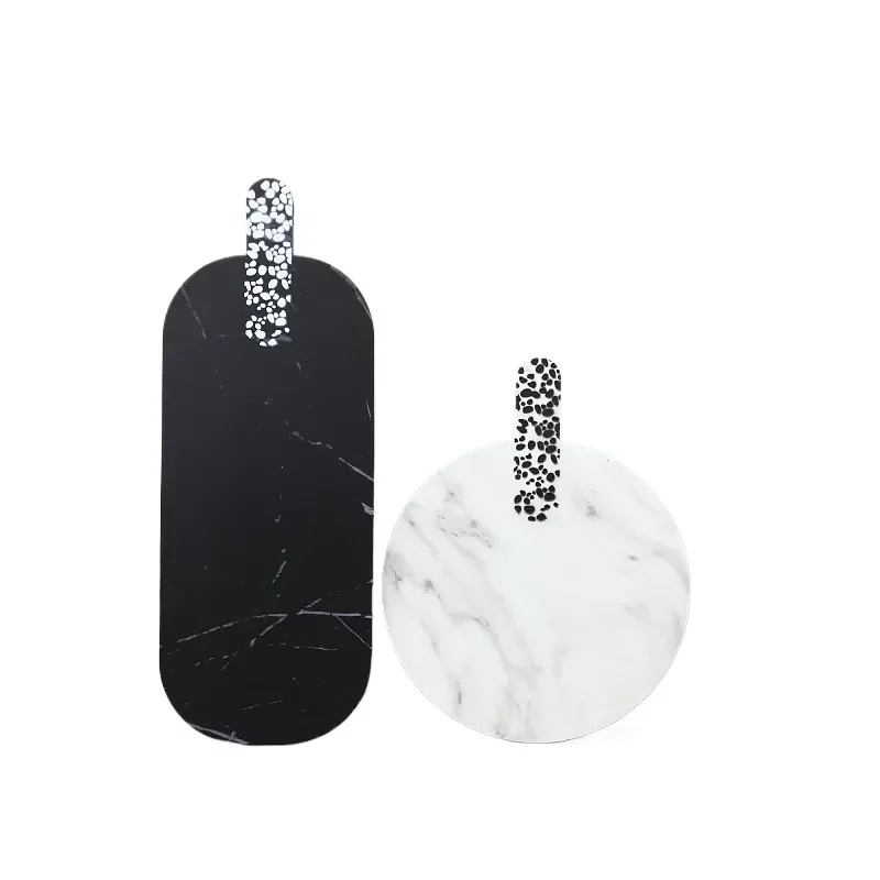 Nordic Creative Geometric Imitation Marble Resin Cutting Board Art Decoration Ornament for Living Room Hotel Home Decor
