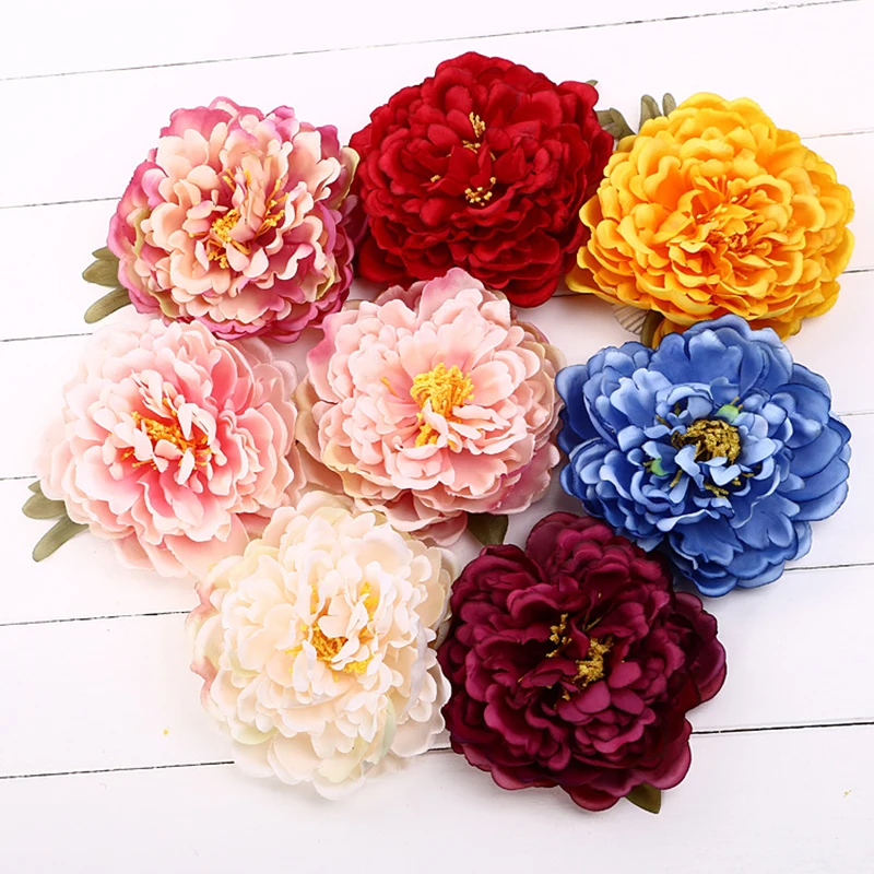 Bohemia Peony Flower Hairpins Wedding Bridal Hair Clips For Women DIY Silk Simulation Flower Barrette Beach Hair Accessories