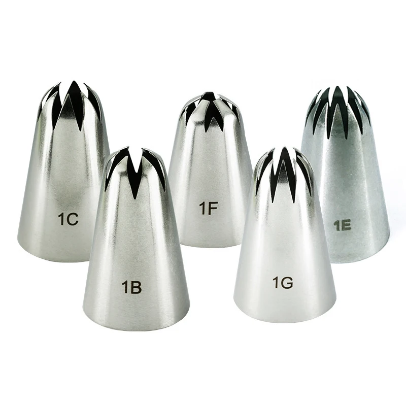 Drop Flower Tips 1B/1C/1E/1F/1G  Decorating Nozzle Icing Tube Pastry Tips Fondant Cake Decorating Sugarcraft Tools Bakeware