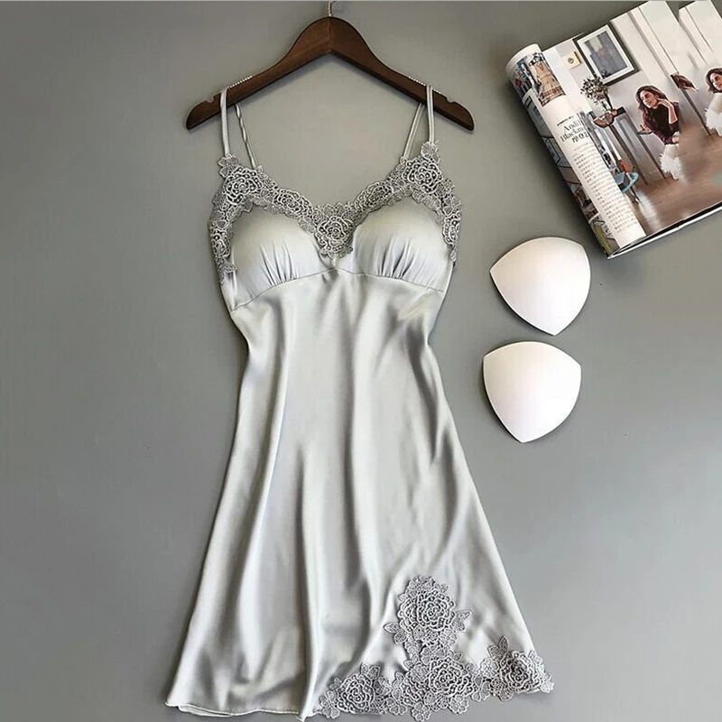 

Lace Embroidered Women's Pajamas Four Seasons Sexy Nightdress Suit New Embroidered Suspender Home Clothes Sleepwear