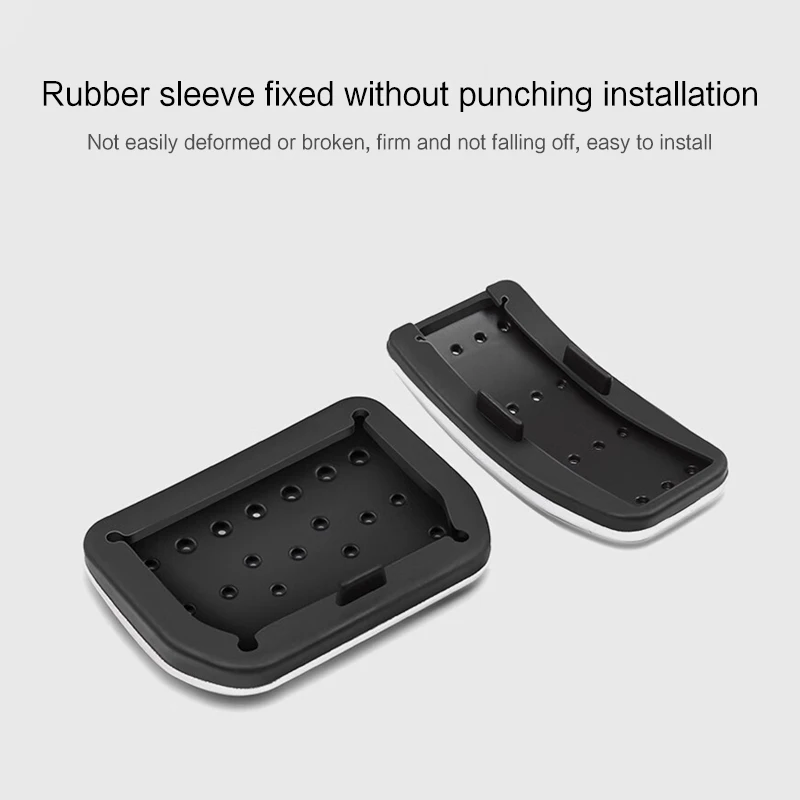 AJIUYU For Tesla Model 3 Y Aluminum alloy Foot Pedal 20-23Car Accelerator Gas Fuel Brake Rest Pads Mat Cover Accessories Styling