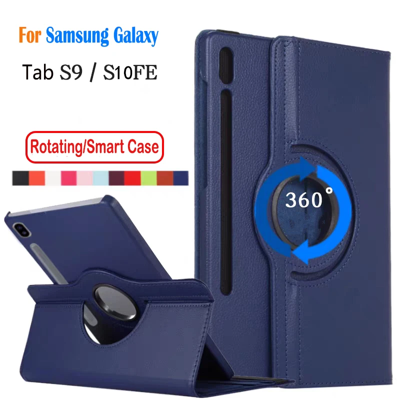 For Samsung Galaxy Tab S10 FE 10.9inch 2025 case SM-X520 Rotation Magnetic PU Stand Cover funda for S9FE SM-X510 S9 X710 11