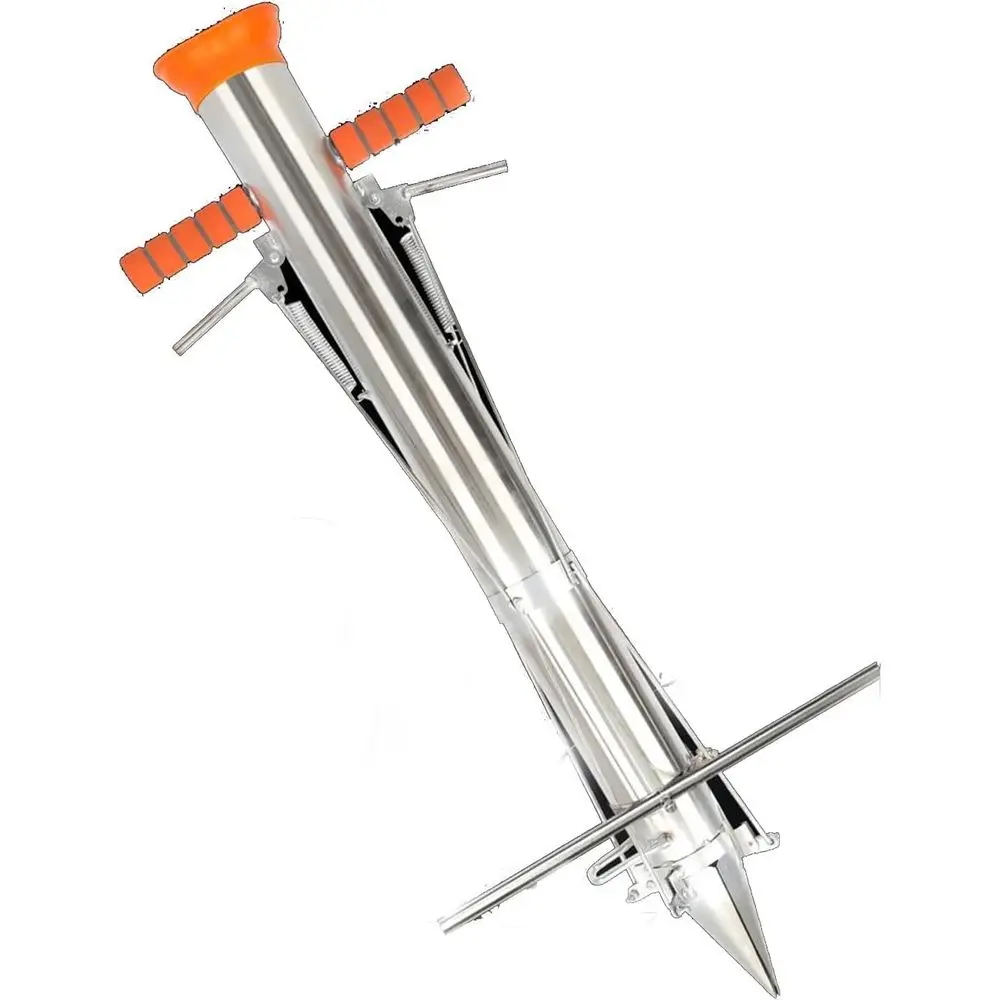 

Long-Handled Stainless Steel Planter with Seed Dispenser and Hole Puncher, Snowdrop Style