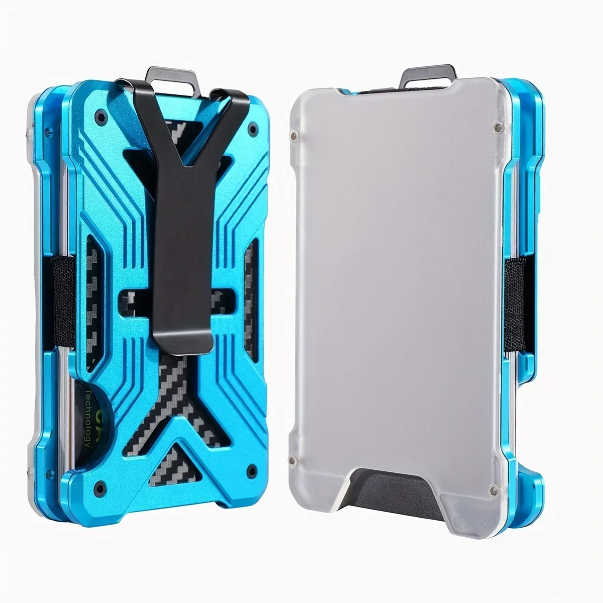 حقيبة بطاقات الائتمان المحمولة، محفظة معدنية رفيعة للغاية من الألومنيوم RFID، حامل بطاقات بسيط لحامل بطاقات المحفظة للنساء والرجال #1