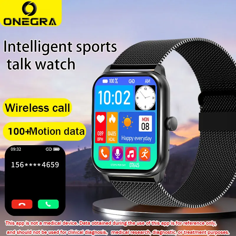 

Умные часы ONEGRA, совместимые с (анашированием/набора номера), умные часы с фитнес-трекером, умные часы с упражнениями для сна/педиметром.