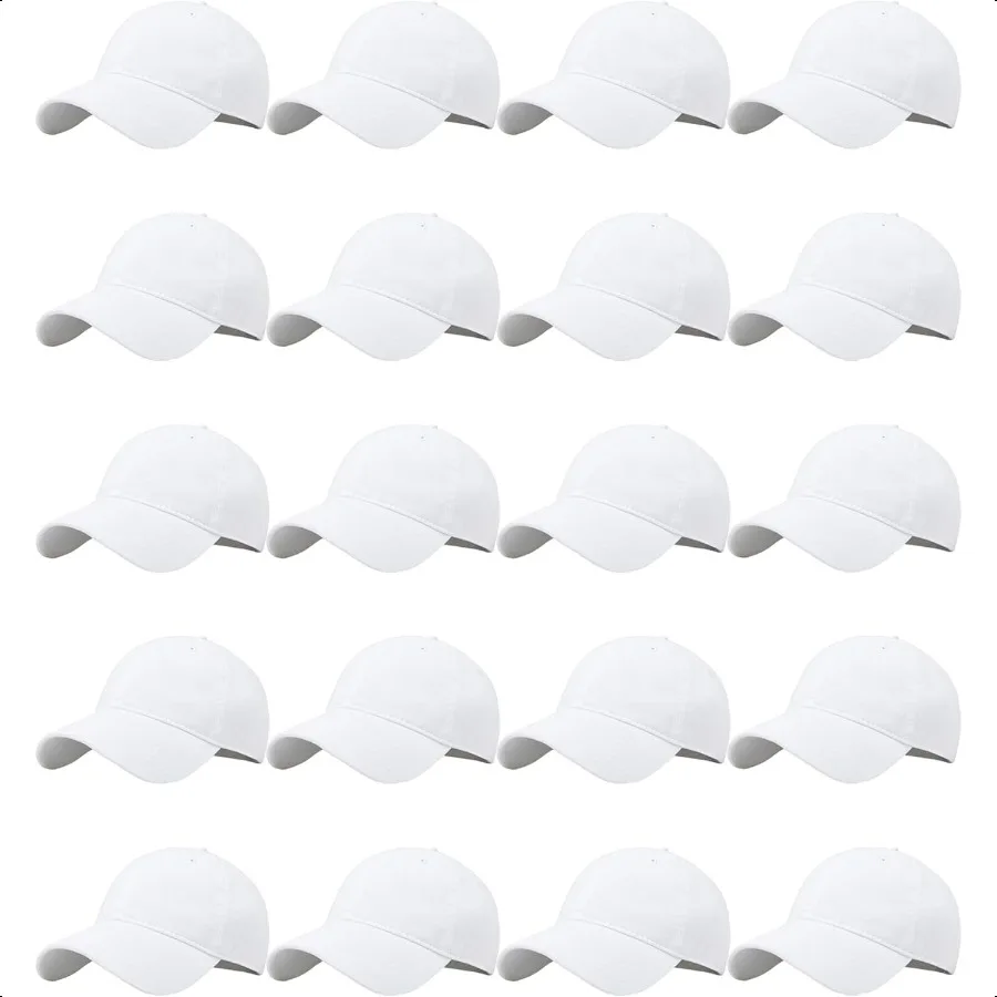 

20 Pack Baseball Cap Blank Trucker Hats Bulk Wholesale Hats Adjustable Plain for Men Women