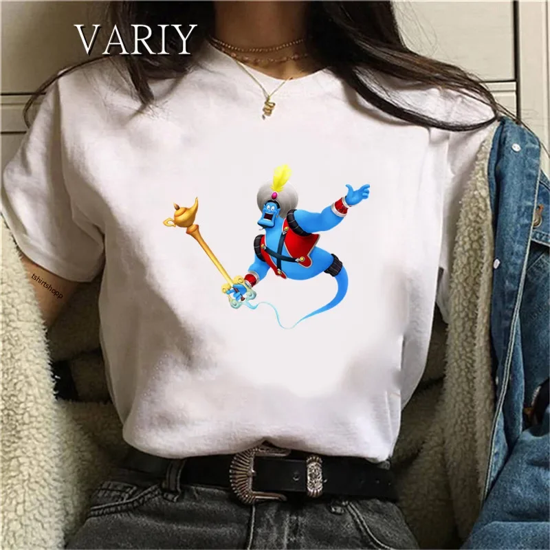 Jasmine Princesses T Shirt Women Aladdin Cosplay Kawaii Harajuku Top Hot Selling Tshirts Ulzzang Tshirt Hip Hop Grunge Clothes