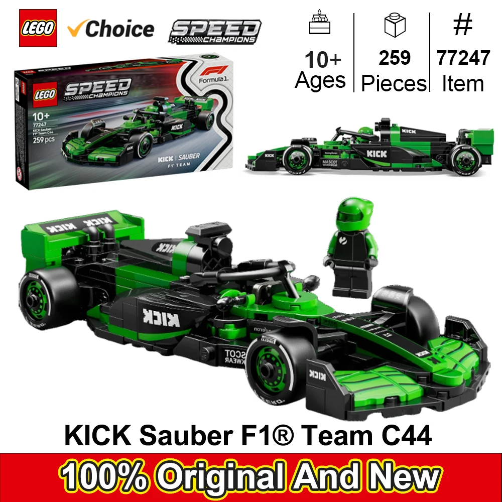 

LEGO 77247 Speed Champions Kick Sauber F1 Team C44 Race Car Toy - Building Set for Boys & Girls, Ages 10+ Toy Car for F1 Fans
