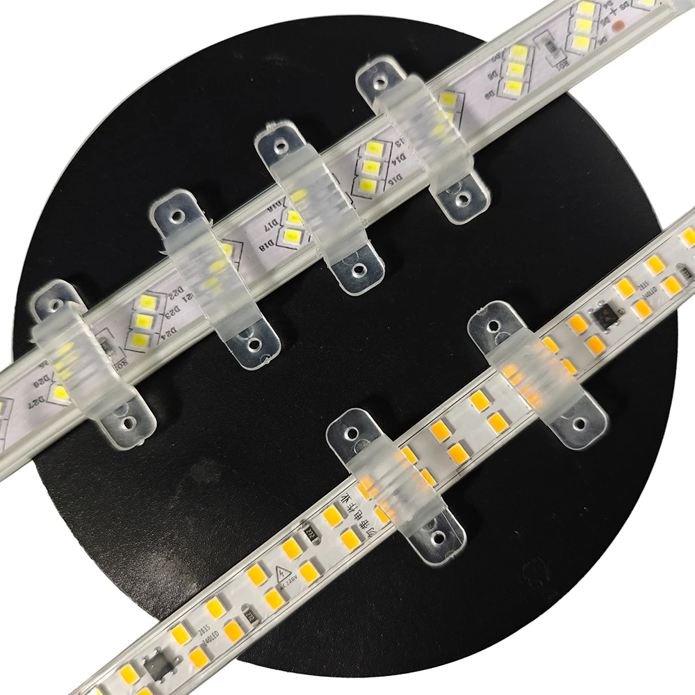 5-100PCS LED Strip Plastic Buckle High Quality Flexible Fixing Clip Accessories For 10mm-16mm 110V 220V 5050 2835 COB Light Tape