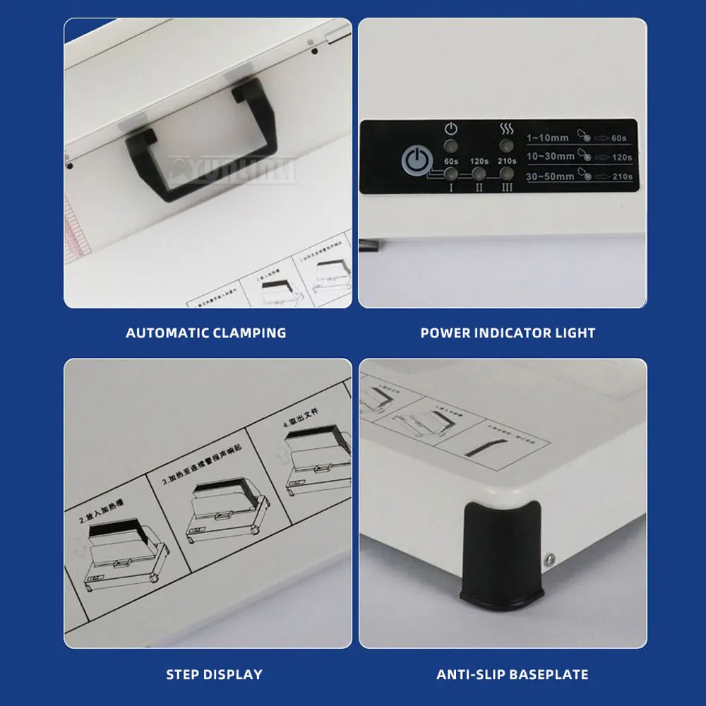 Hot Melt Envelope Binder, Contract Binding Machine, Small Electric Binder for Vouchers & Invoices