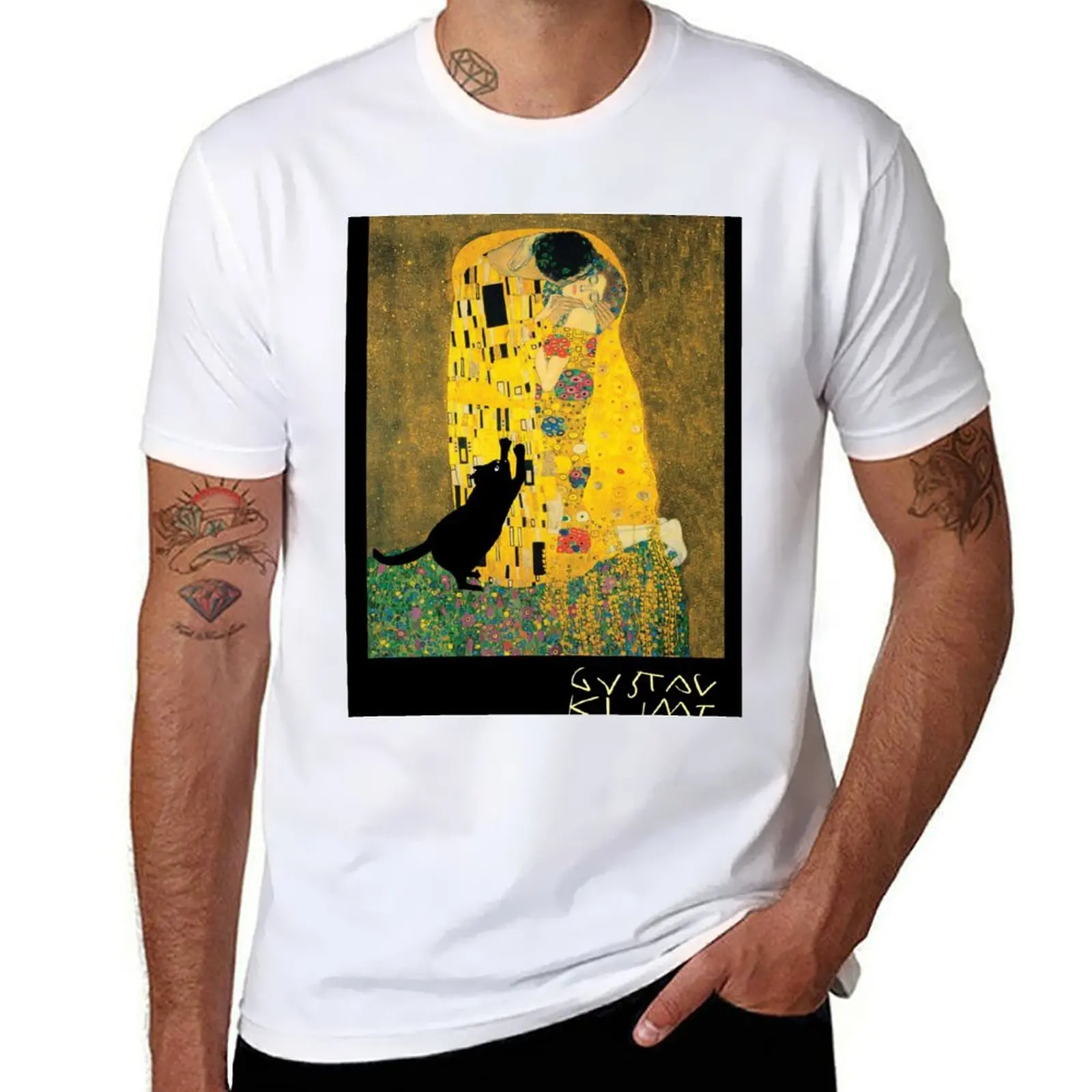 

tees graphic t man the t T-Shirt shirts kiss designer printed shirts shirt with t klimt's cat man for added man for