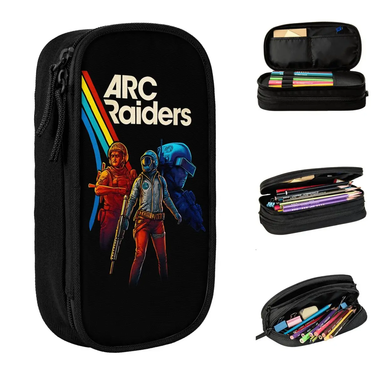Arc Raiders Pencil Case Creative Sci Fi Game Pen Holder Bag Girls Boys Big Capacity Students School Gift Pencilcases