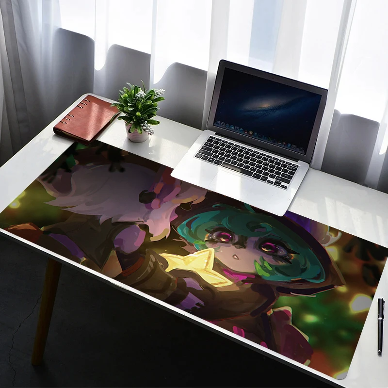 

Mouse Pad Laptop Non Slip Extended Desktop Mouse Mat PC Anime Keyboard Pad Gaming Accessories L-league of Legends Vex Mousepad