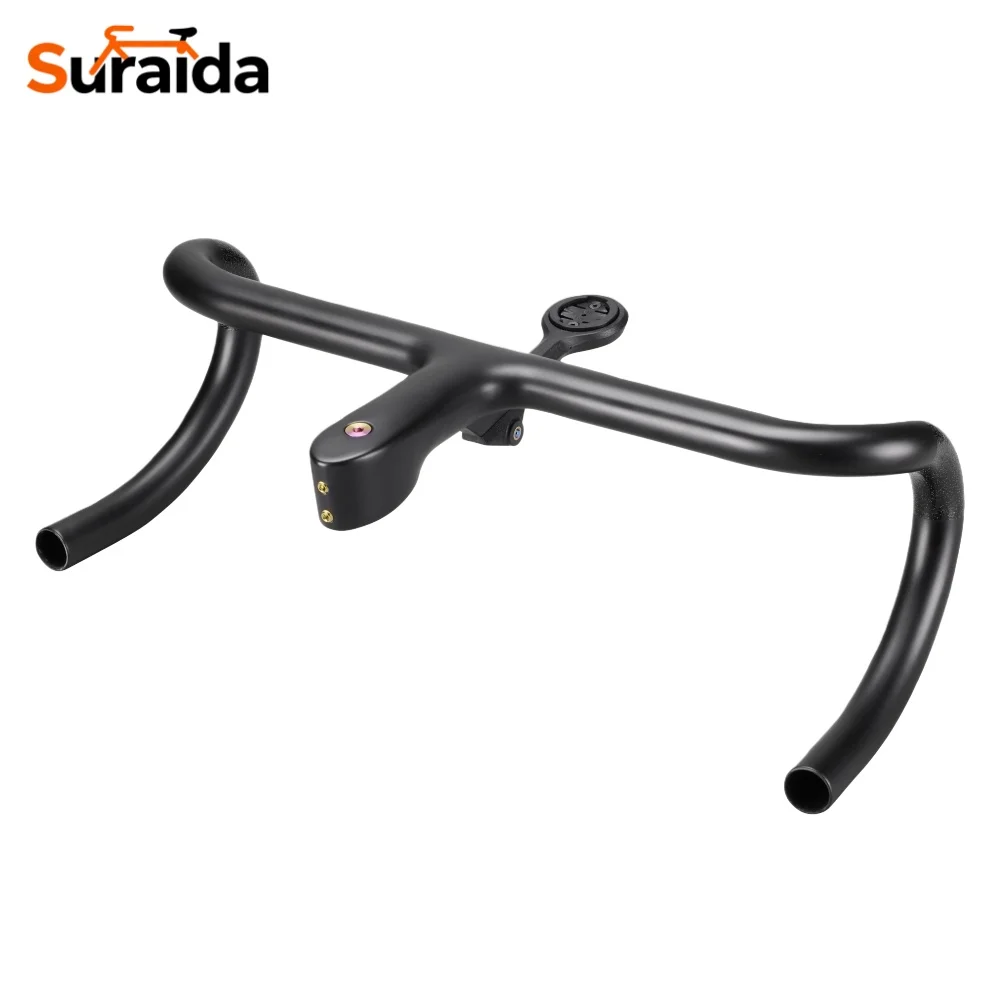 

Suraida T1100 Gravel Bike Handlebars 28.6mm Carbon Fiber Road Bike Handlebar Full Size Aerodynamic Bend Integrated Cable Bicycle