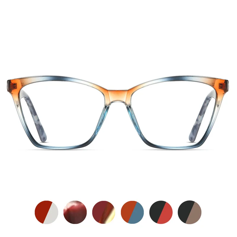 

Оправа для очков «кошачий глаз» в стиле ретро TR90, женская оптическая оправа по рецепту, гибкая пружинная конструкция ног, индивидуальные линзы 87222