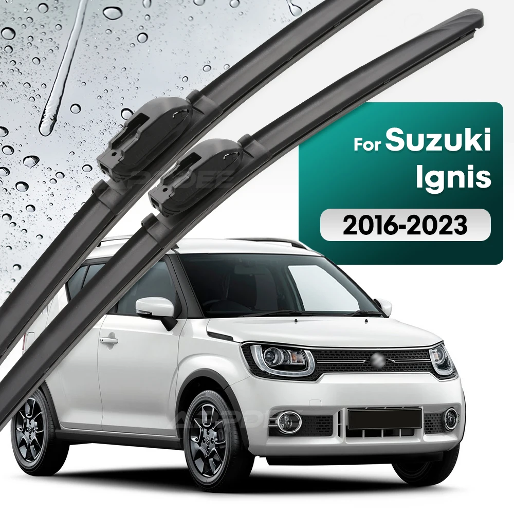 

Silicone & rubber Front Wiper Blades Set For Suzuki Ignis MK2 2016 - 2023 Windshield Windscreen Window Brush 21"+18"