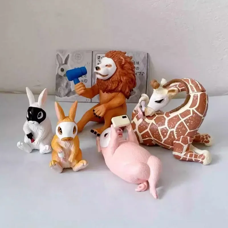 

Mask Animals Lion Pig Giraffe Rabbit Ornament Gacha Children's Gifts