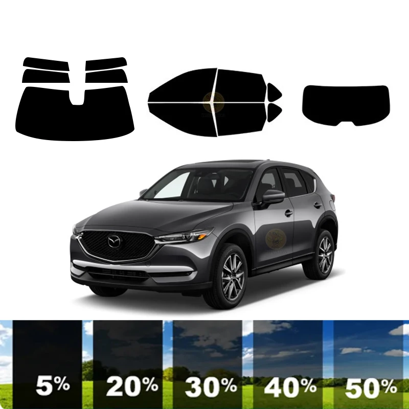 

precut Removable Window Tint Film For Car 100% UVR 5%-70%VLT Heat Insulation Carbon ﻿For MAZDA CX-5 4 DR SUV 2017-2023