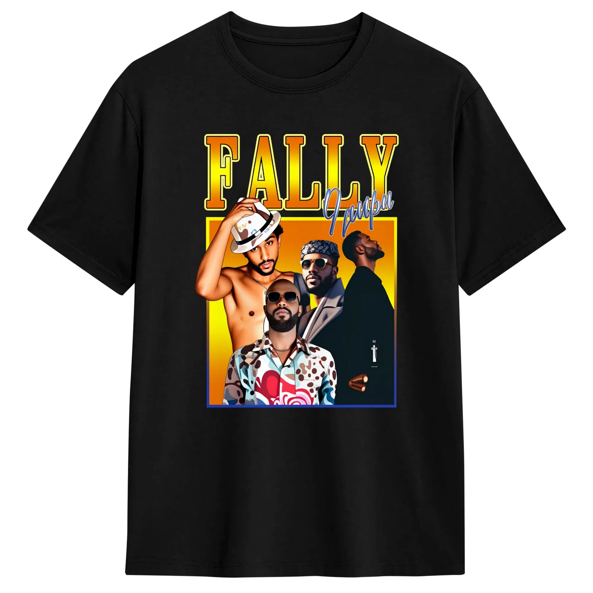 Футболки Hipster Fally Ipupa для конголезских музыкантов, мужские хлопковые футболки с круглым вырезом, футболки с короткими рукавами, идея подарка, одежда