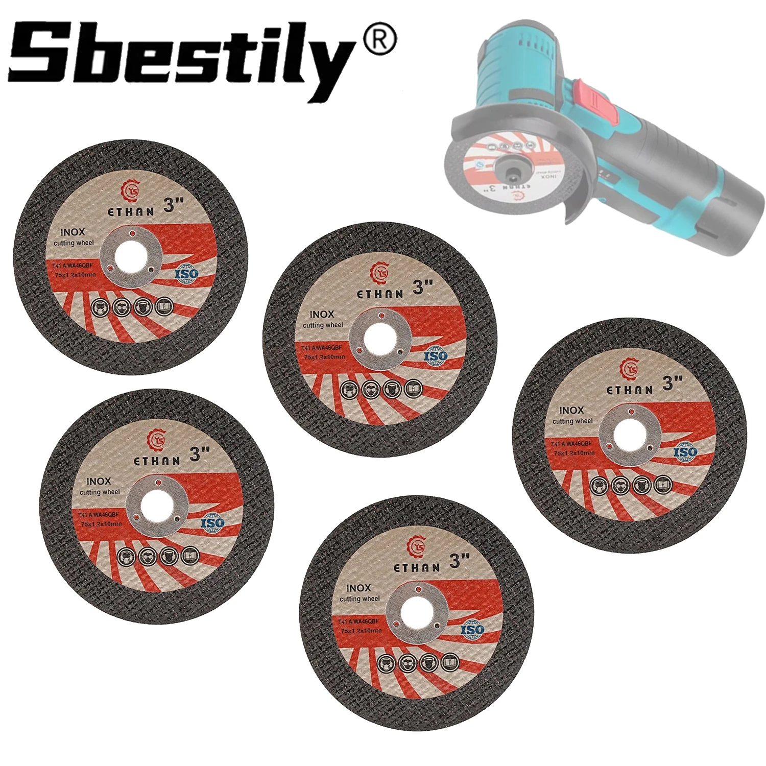 2/5pcs 75mm Resin Cut Off Wheel 3inch Mini Cutting Disc Circular Resin Grinding Wheel For Angle Grinder Metal Wood Pvc Cutting