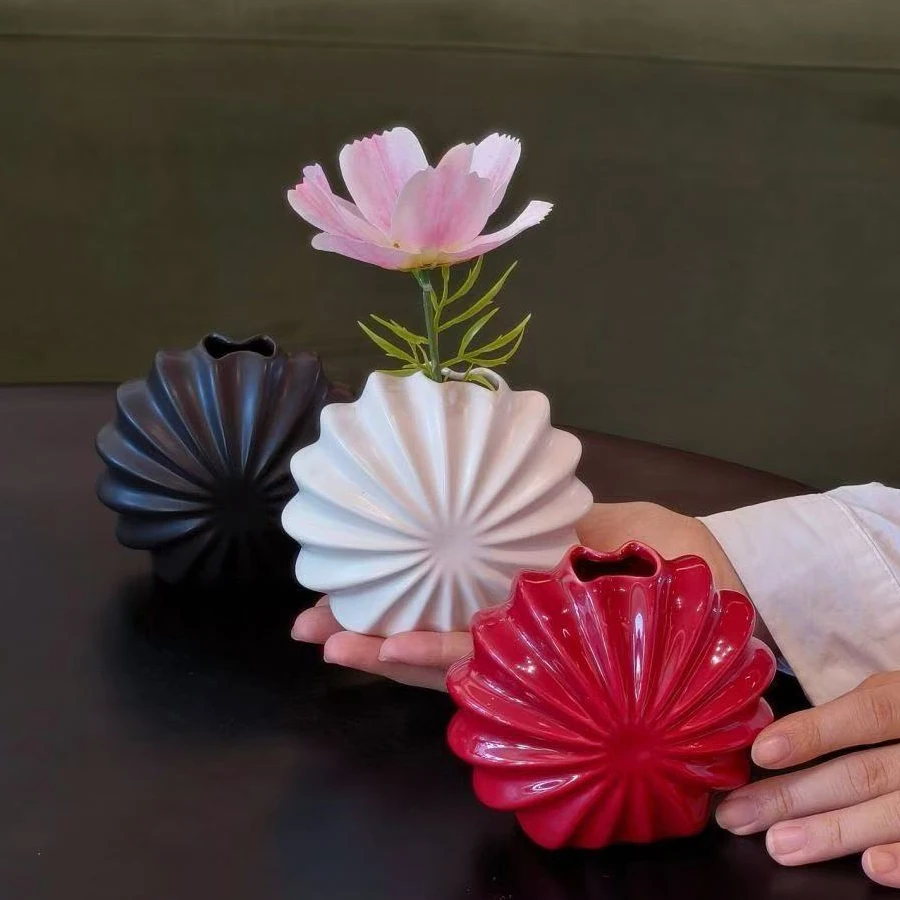 minimalistische Keramikvase für Zuhause, Esstischdekoration, Hochzeits-Esszimmer, Büro, Wohnzimmer-Dekoration