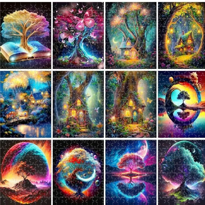 

Набор для сборки домика-пазла PuzzleTree (500/1000/1200/2000 деталей) для взрослых и начинающих - ручная работа, подарок, украшение для дома, игра, игрушка