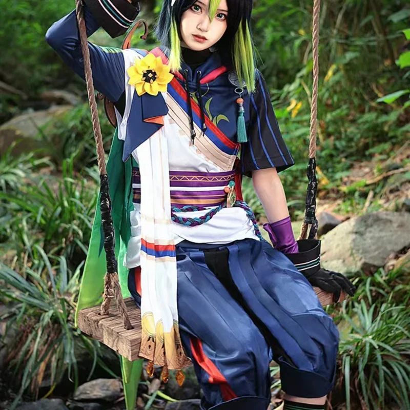Gioco Genshin Impact Tighnari costumi Cosplay Anime Figure costumi di Halloween per le donne vestono giochi di ruolo abbigliamento uniforme da festa