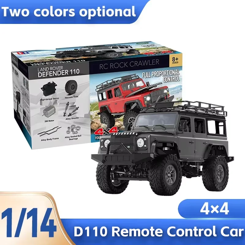 

1:14 4×4 D110 RC Crawler 4WD High Speed Off-Road Vehicle Model 1/14 Reproduction Scale Rc Cars for Adults