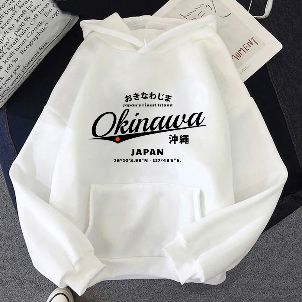 Okinawa Hoodies Graphic Printing Gothic Comfortable Sweatshirts Long-sleeved Long-sleeved Clothing Sudaderas Fleece Manga Hoody