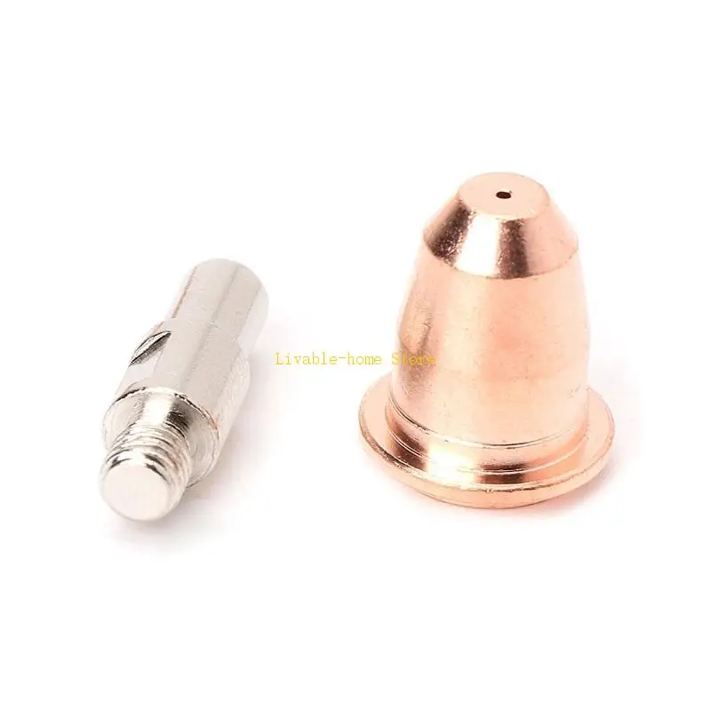 

10Pcs/Set S45 Consumables Electrode 0.8mm Nozzle Tip For Plasma Cutter Torch B46D