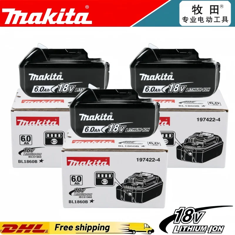 original Makita 18V 6.0Ah Battery Rechargeable Battery ,For 