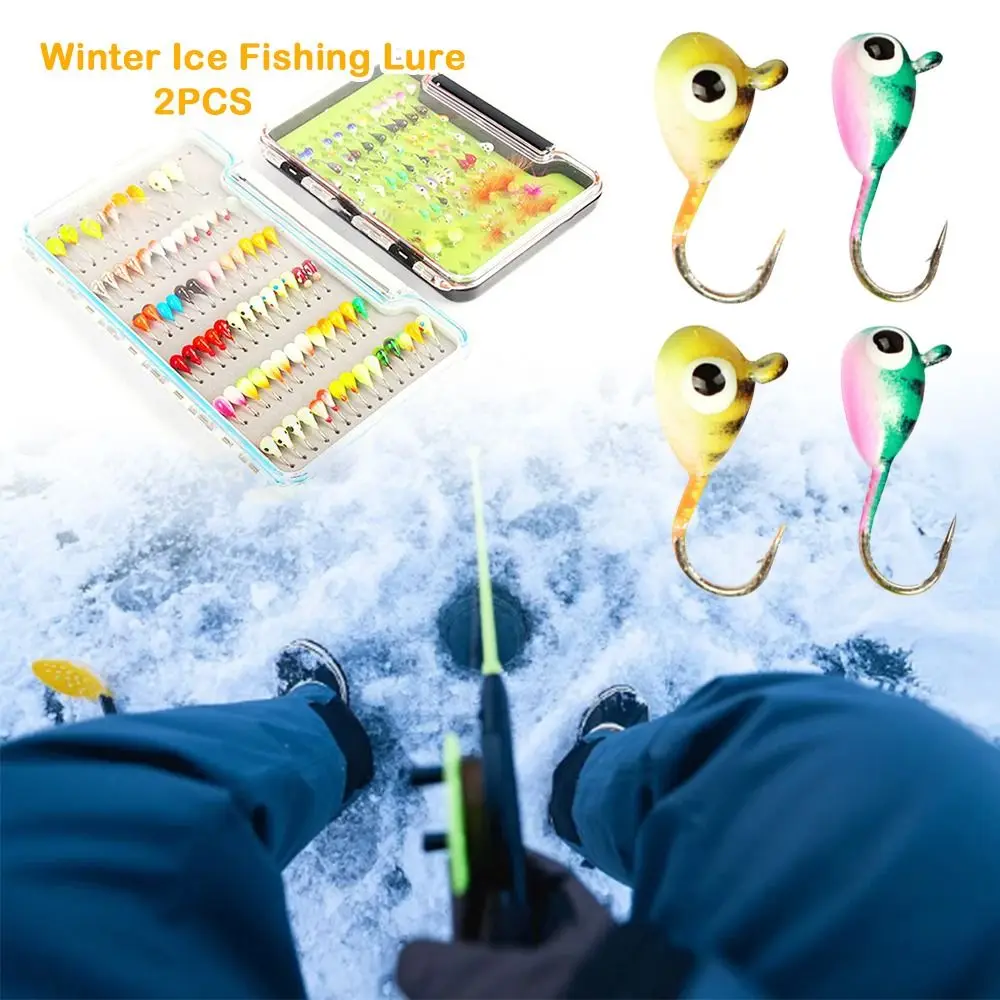 2pcs 0.25g/0.5g/1g/1.85g/2.5g/3g/4.4g Winter Ice Fishing Lure AD-Sharp Jigging Ice Fishing Lure Artificial Walleye