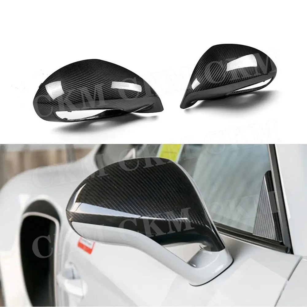 

Сухое углеродное волокно для Porsche Cayman Boxster 981 991 Sport 2013 2014 2015 2016, крышка бокового зеркала заднего вида автомобиля, накладки на корпус